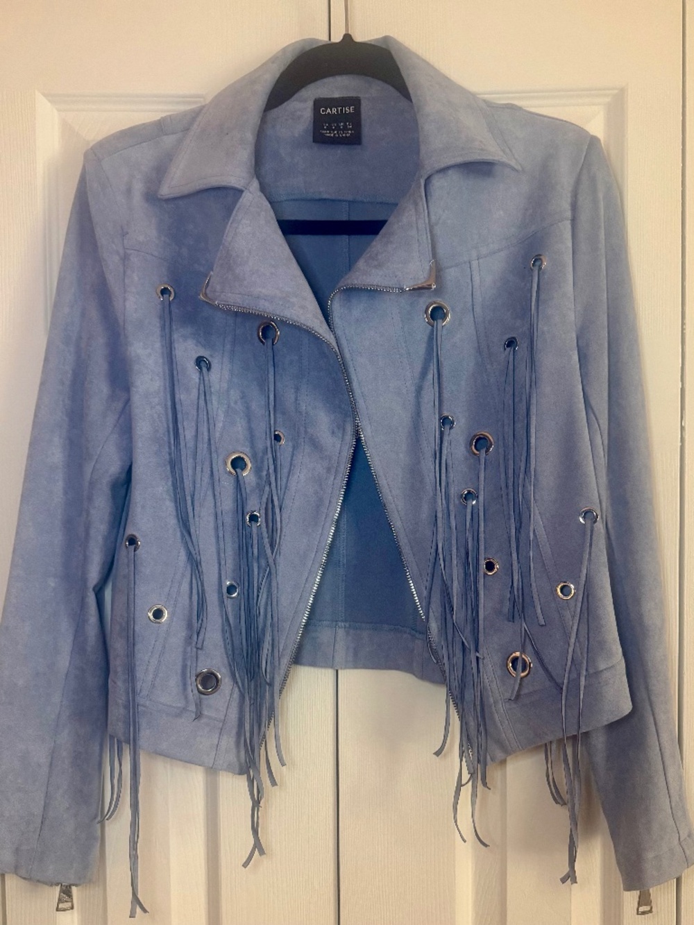 Cartise faux Suede Blue Jacket